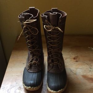 Leather L.L. Bean lace up boots
